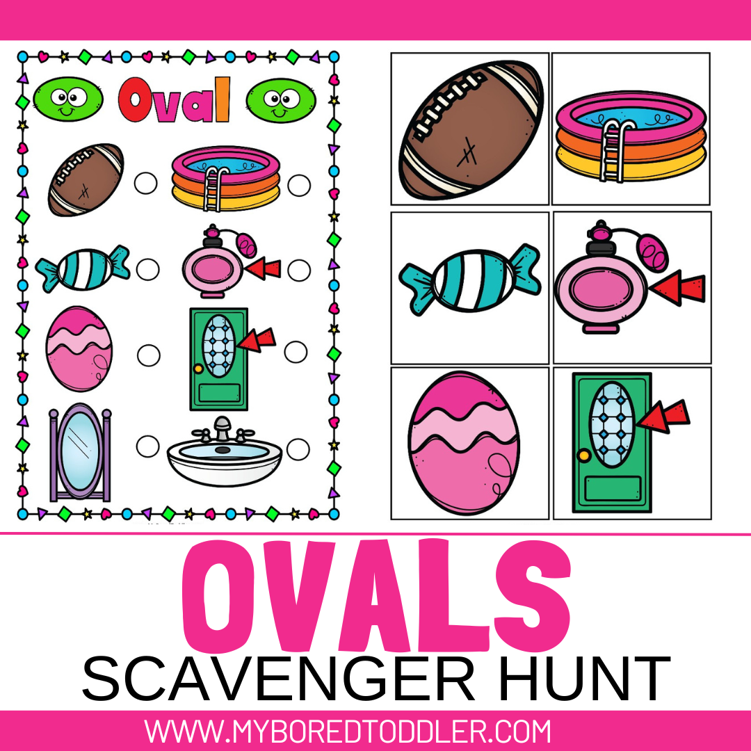 Shapes - Oval Scavenger Hunt Game