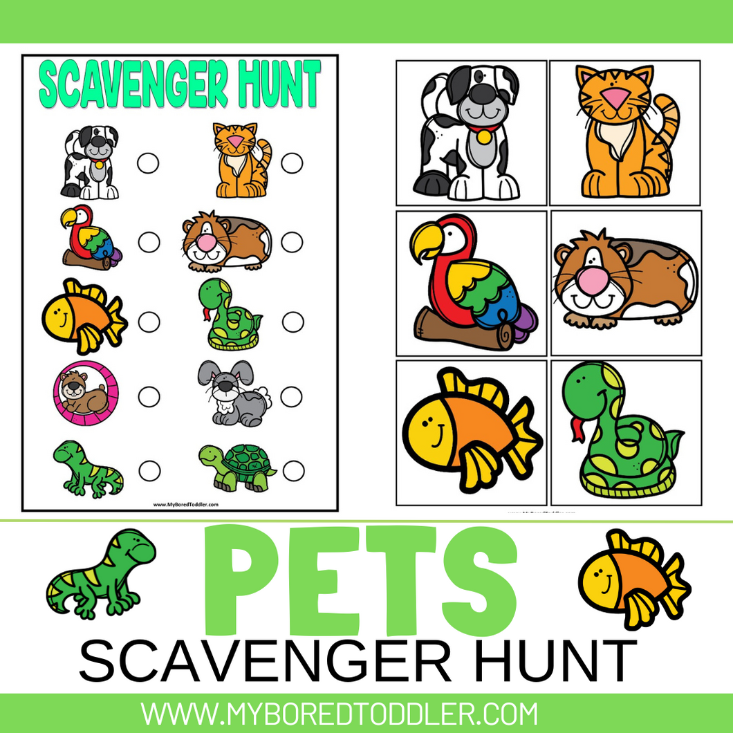 Pets Scavenger Hunt / Treasure Hunt Mixed Pets