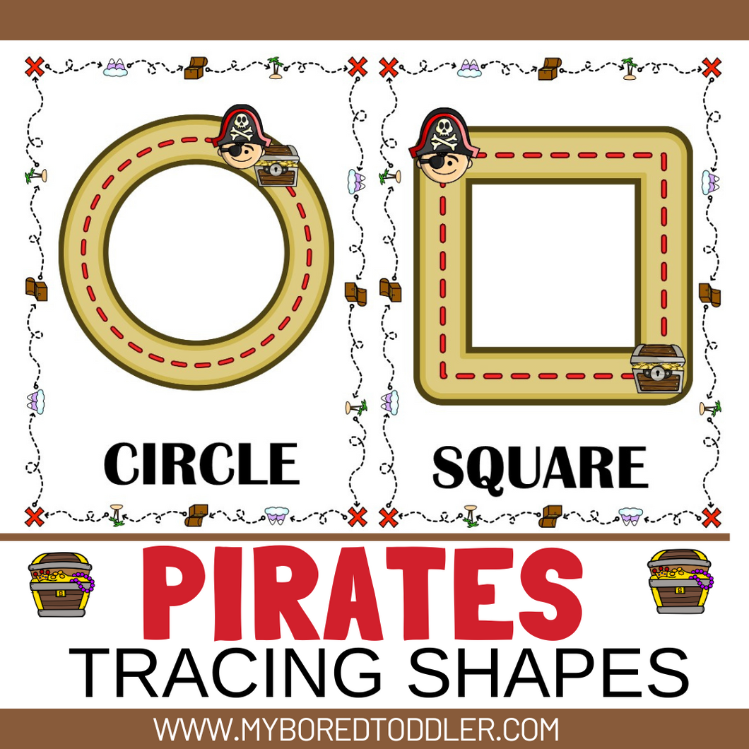 PIRATES Shape Tracing Cards