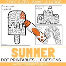 Load image into Gallery viewer, Summer Dot Printables (2 different sized dots)
