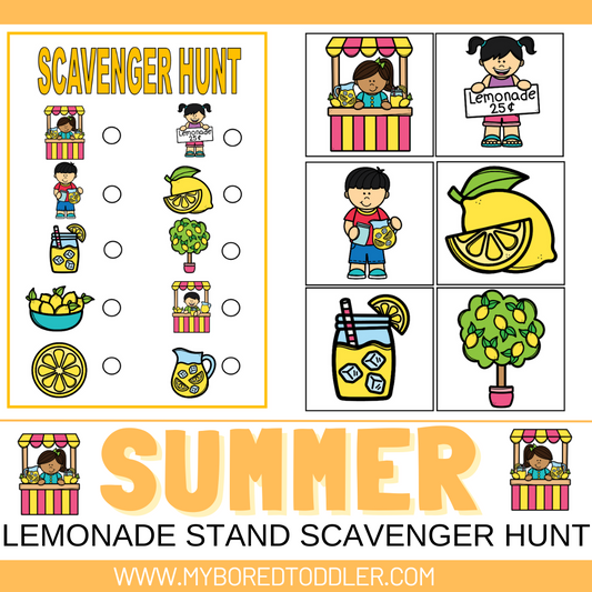 Summer - Lemonade Stand Scavenger Hunt Game