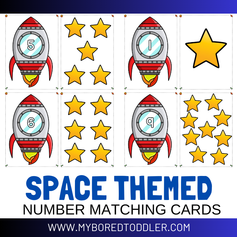 Space Number Matching Cards 0 - 10