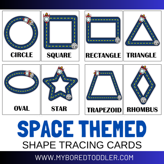 Space Shape Tracing Cards