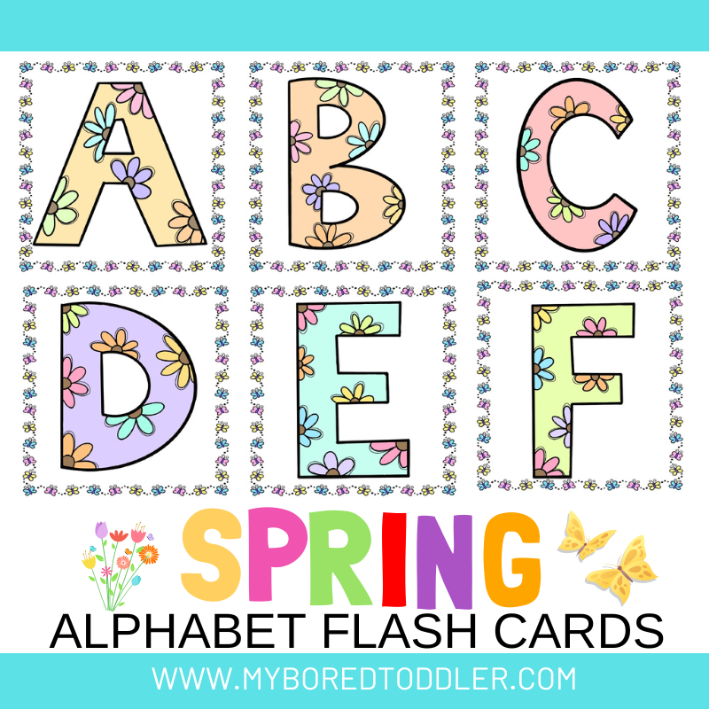 Spring Alphabet Cards Uppercase