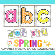 Load image into Gallery viewer, Spring Tracing Alphabet Cards - Lowercase
