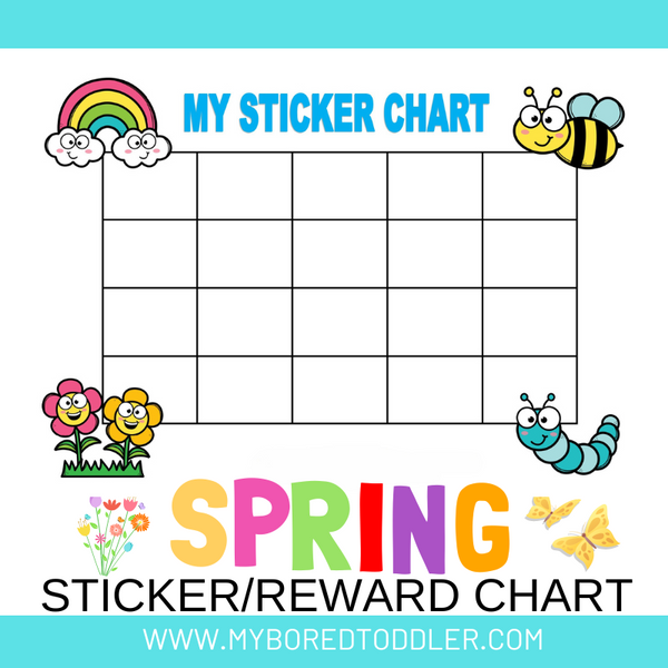 Spring Sticker Reward Chart (FREE) – My Bored Toddler