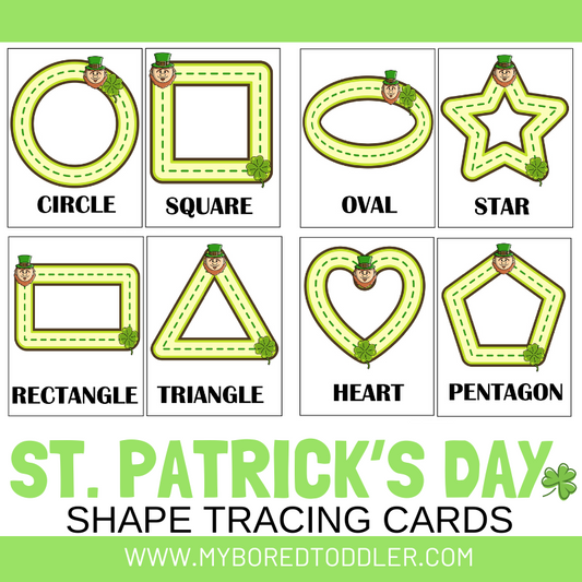 St Patrick's Day Shape Tracing Cards