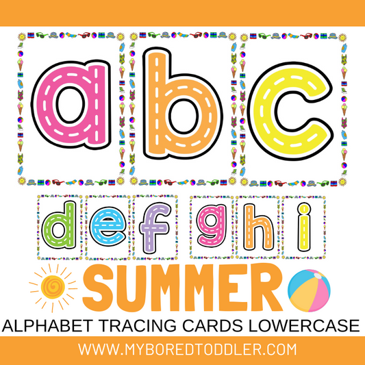 Summer Tracing Cards - Alphabet Lowercase