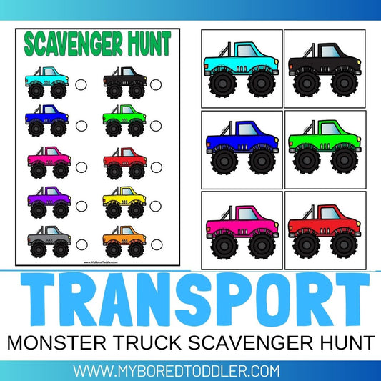 Monster Truck Transport - Scavenger Hunt / Treasure Hunt