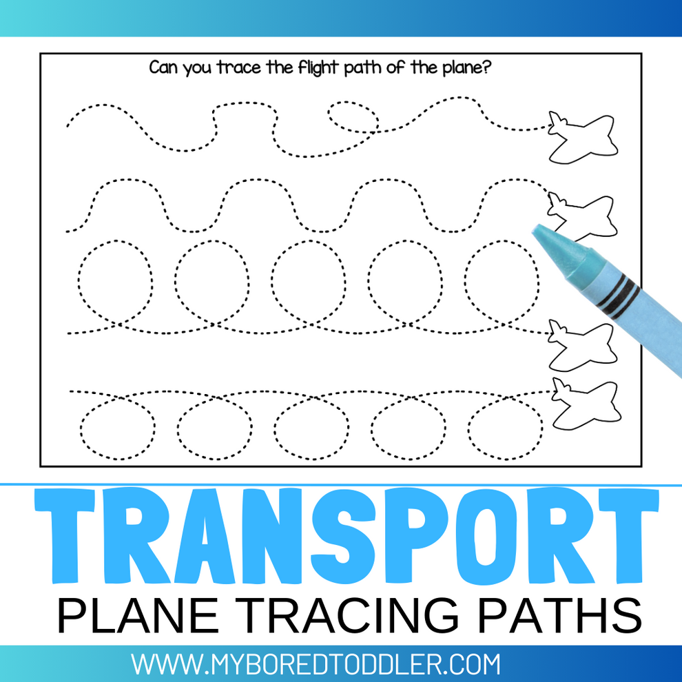 Plane Tracing Paths - Fine Motor Activity Idea – My Bored Toddler