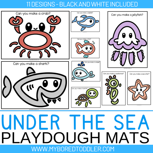 Under the Sea / Ocean Animals Playdough Mats