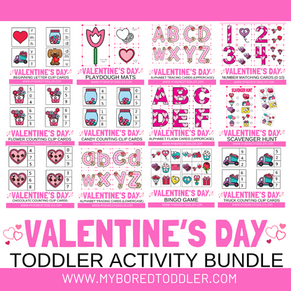 Valentine's Day Toddler Printable Bundle - FLASH SALE!