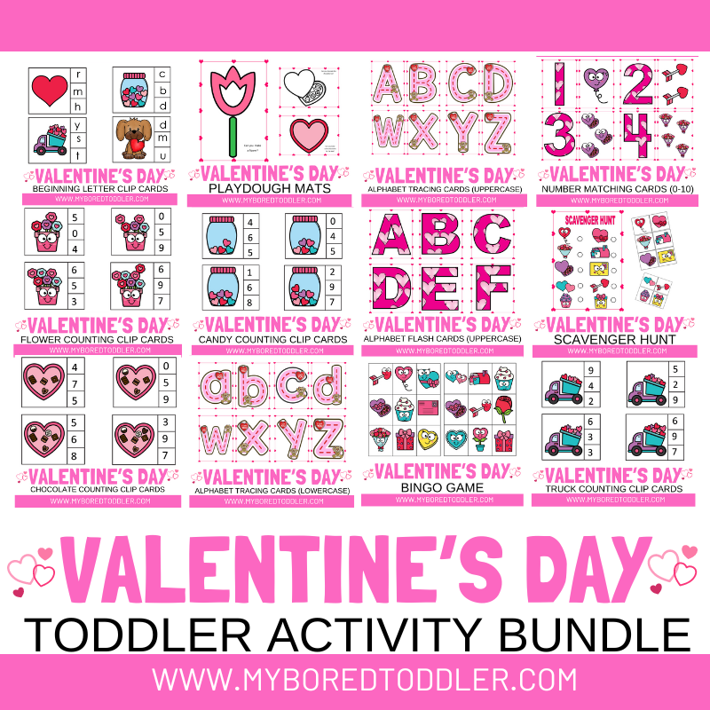 Valentine's Day Toddler Printable Bundle - FLASH SALE!