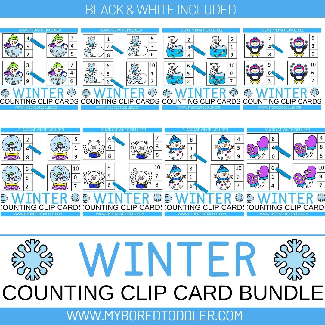 Winter - Counting Clip Cards Bundle