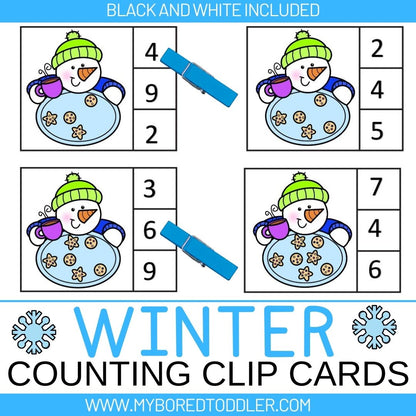 Winter - Counting Clip Cards Bundle
