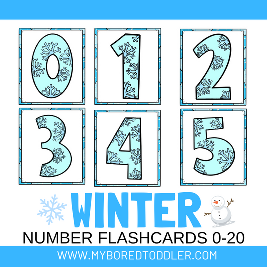 Winter Number Flashcards 0 - 20