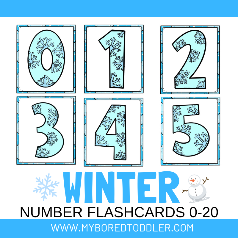 Winter Number Flashcards 0 - 20