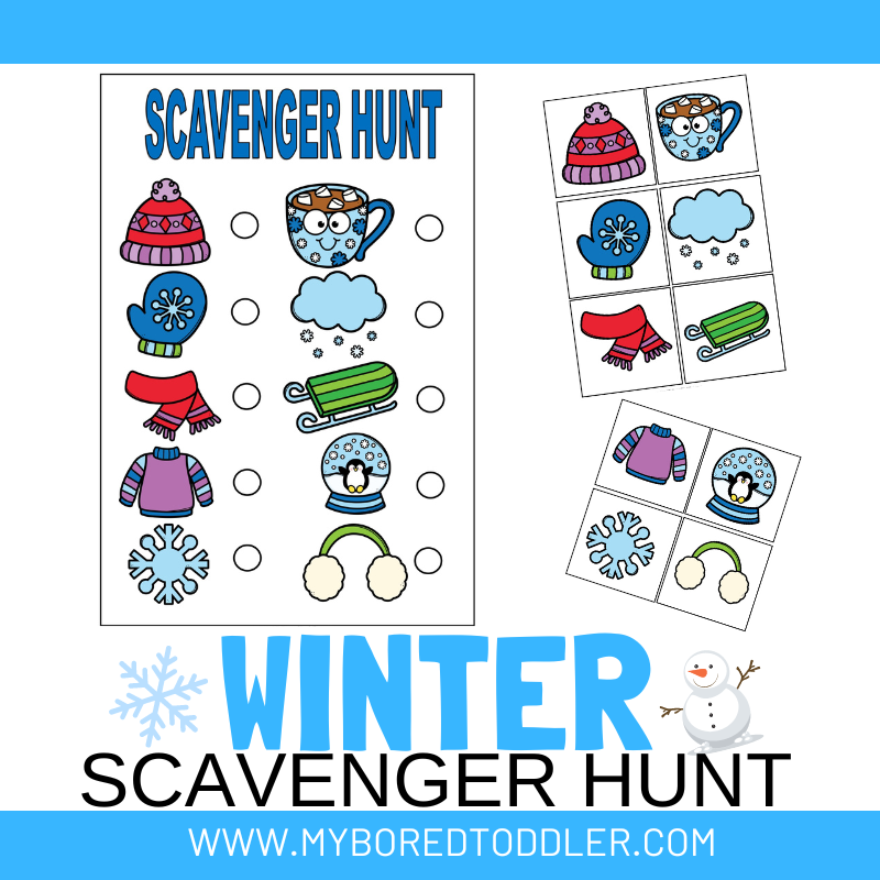 Winter Scavenger Hunt – My Bored Toddler