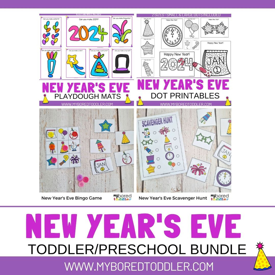 New Year's Eve Toddler / Preschool Bundle