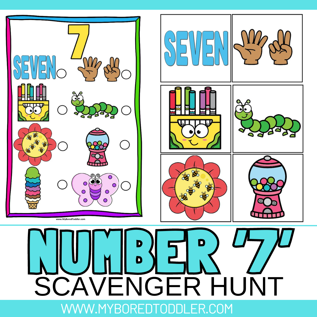 Number SEVEN 7 Scavenger Hunt / Treasure Hunt