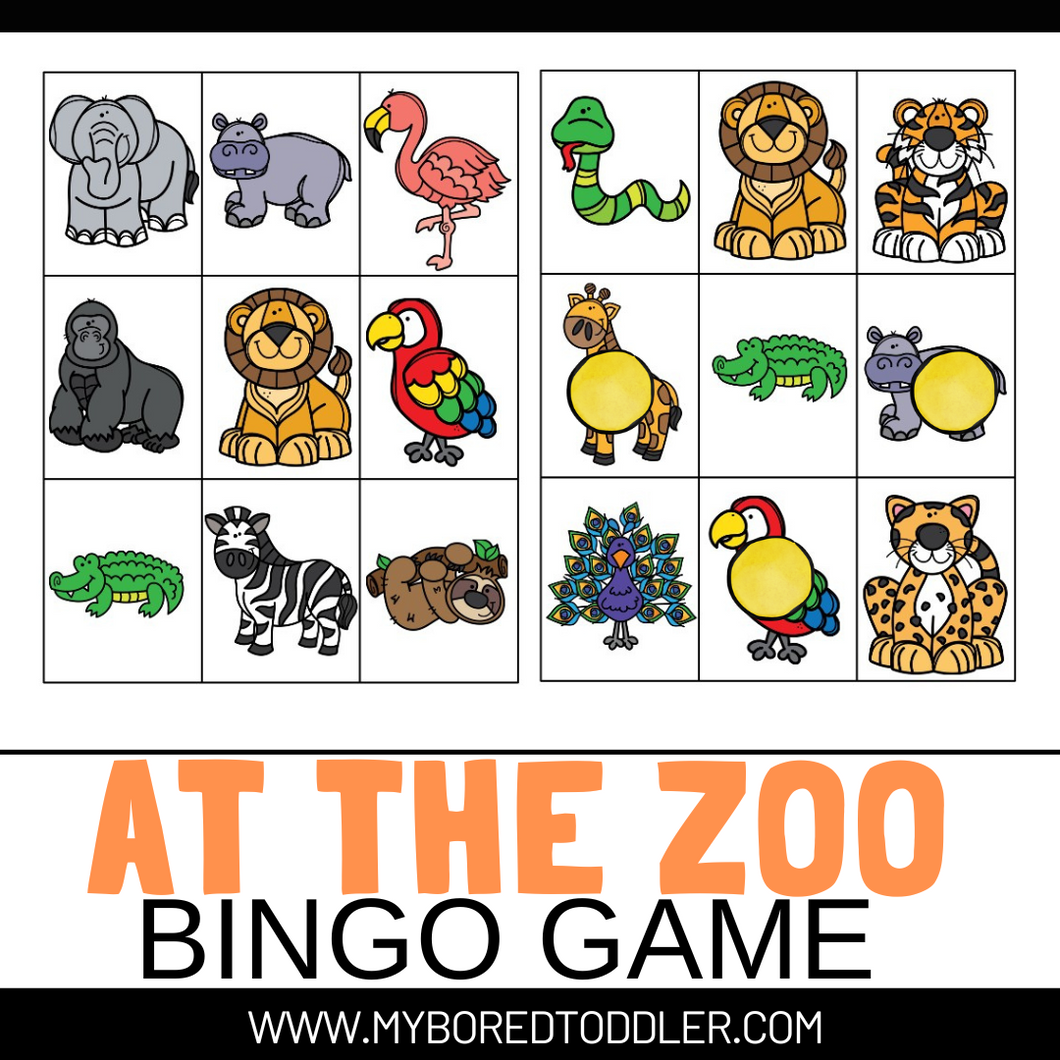 Zoo Bingo Game