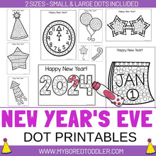 Load image into Gallery viewer, New Year&#39;s Eve Dot Printables
