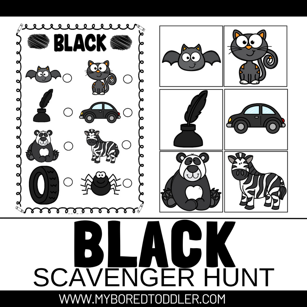 BLACK colors scavenger hunt