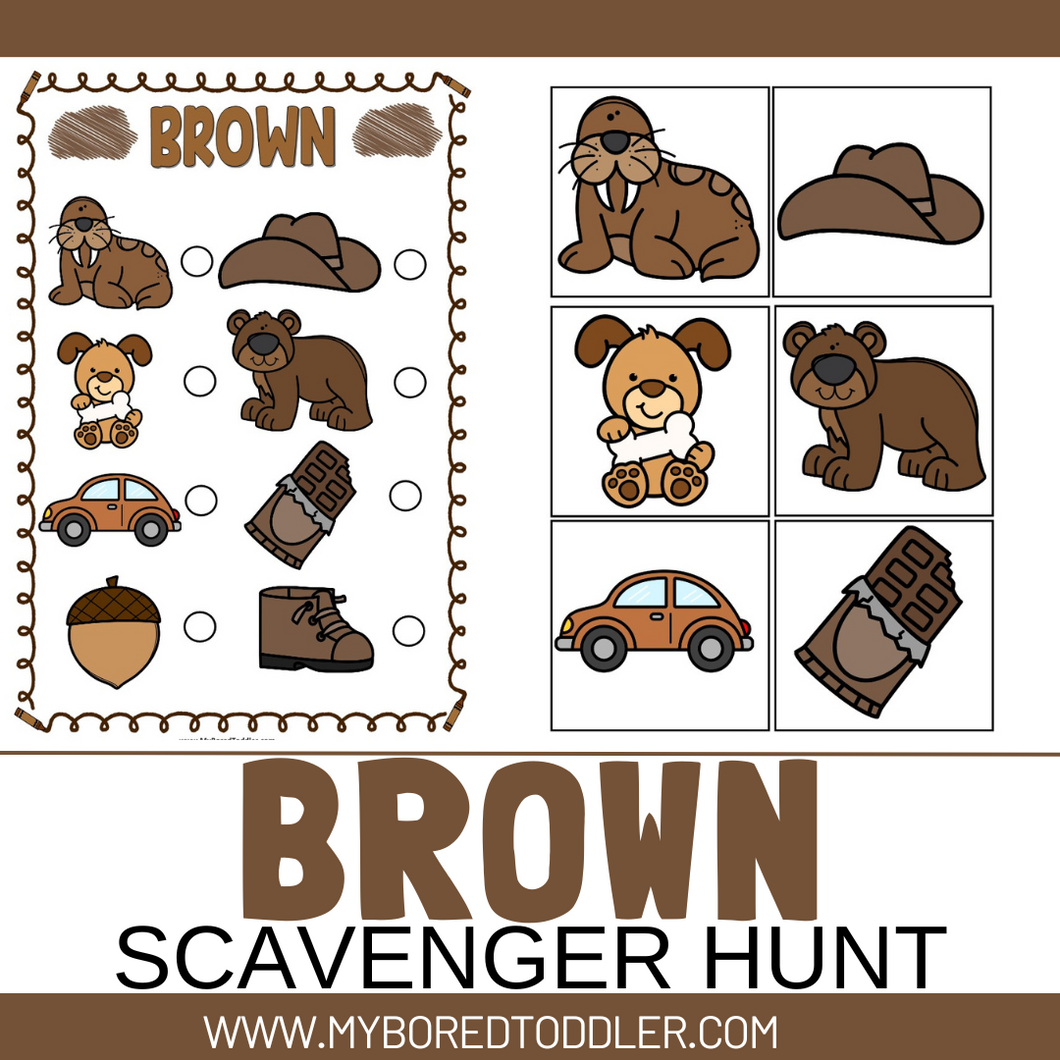 BROWN color scavenger Hunt