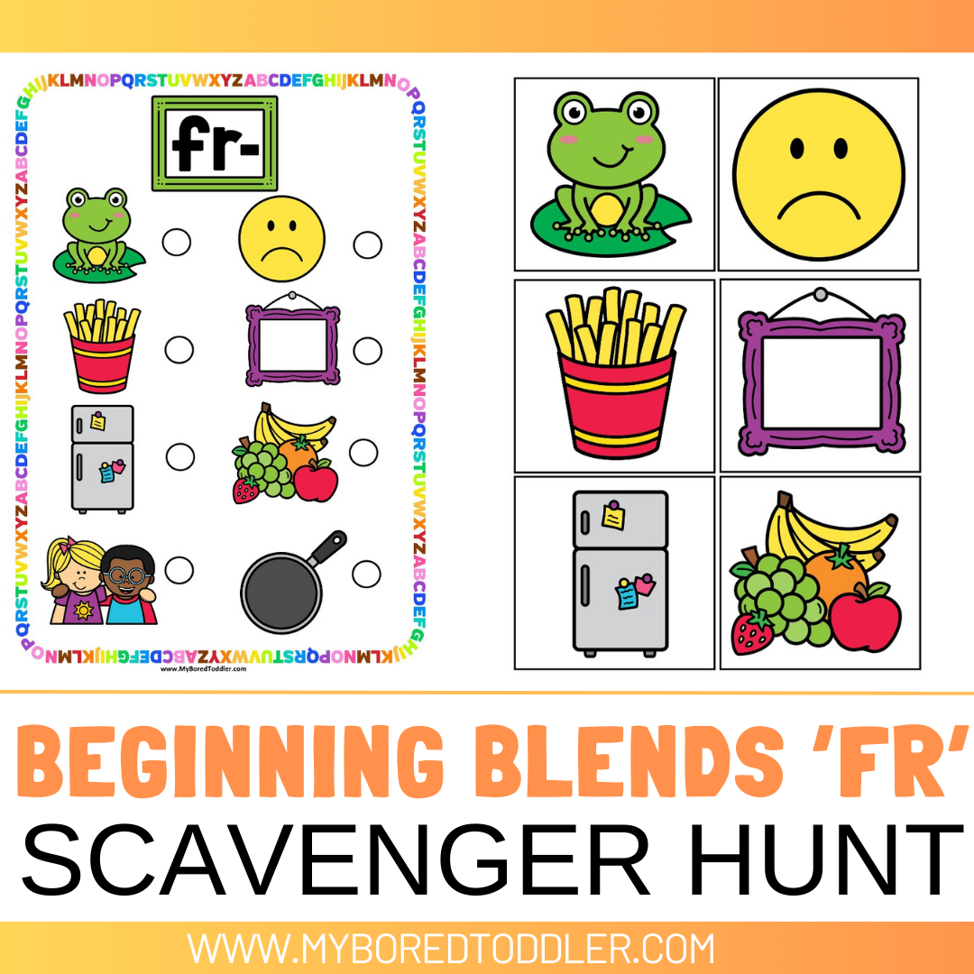 Beginning Blends 'FR' Alphabet Scavenger Hunt / Treasure Hunt