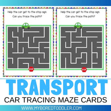 Load image into Gallery viewer, Transport Car Maze Sheets
