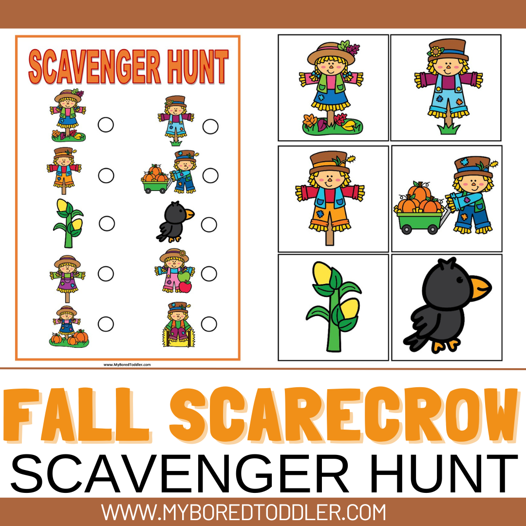 Autumn / Fall SCARECROW Scavenger Hunt / Treasure Hunt