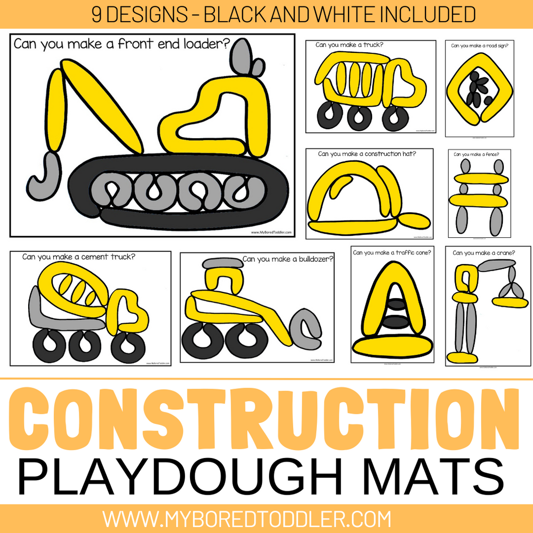 Construction Playdough Mats
