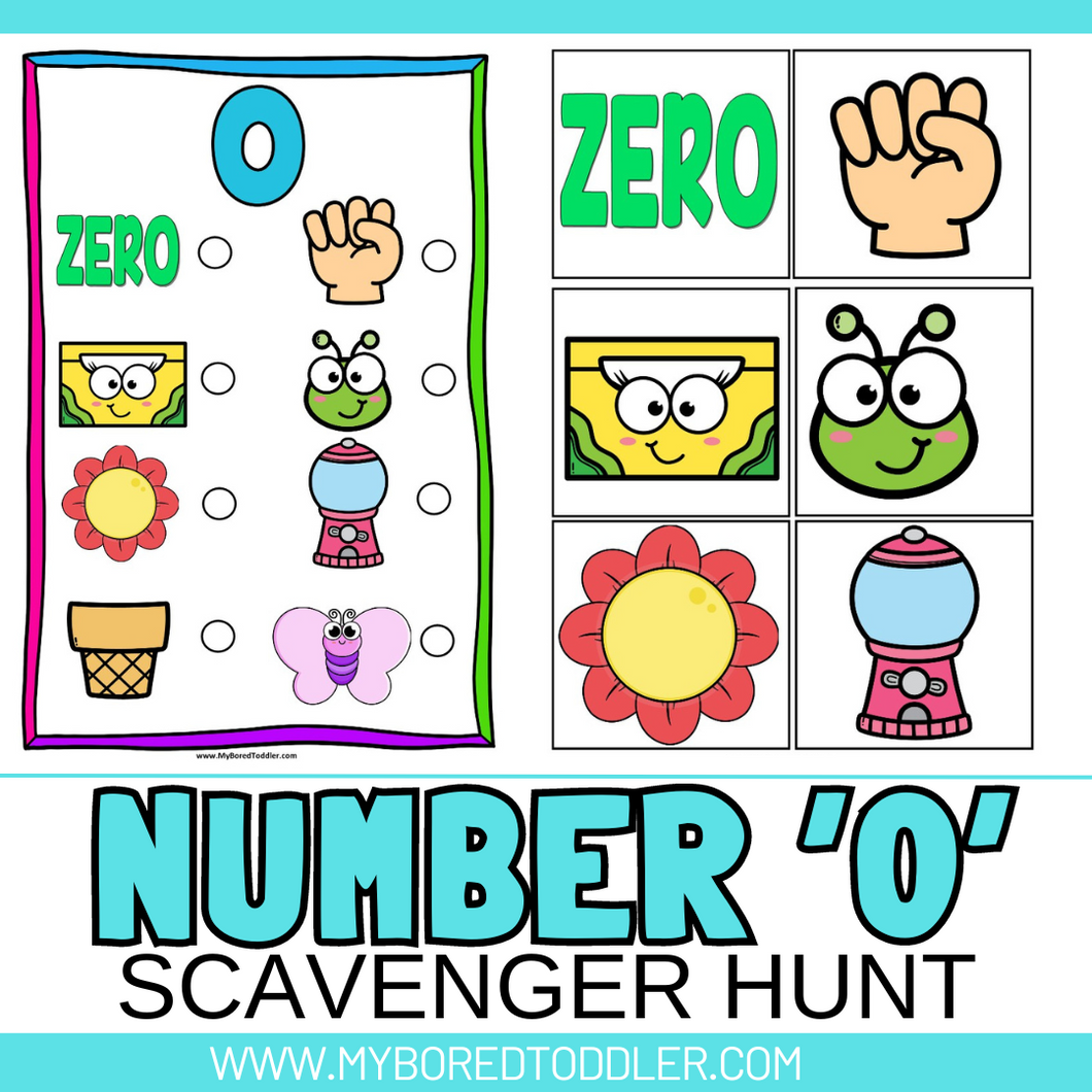 Number ZERO 0 Scavenger Hunt / Treasure Hunt