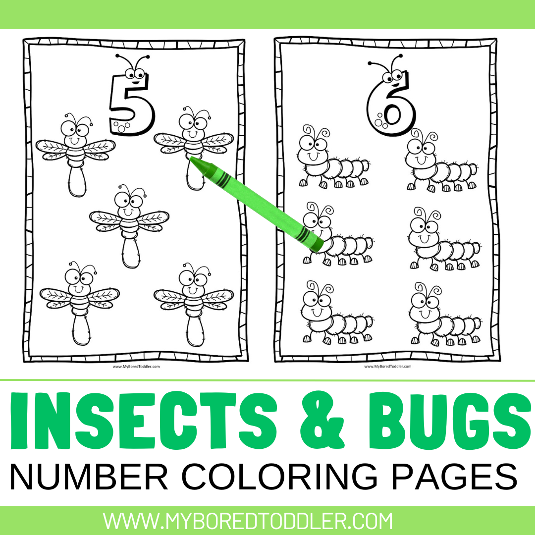 Number 10 Insect Insects & Bugs Number coloring pages 0-10 β My Bored Toddler