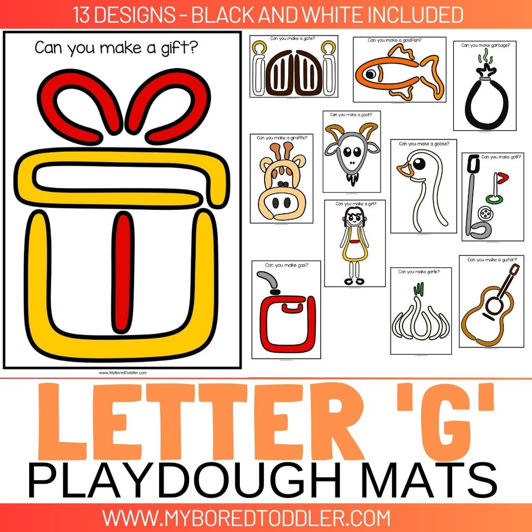 LETTER OF THE WEEK 'G' Playdough Mats / Playdoh Mats