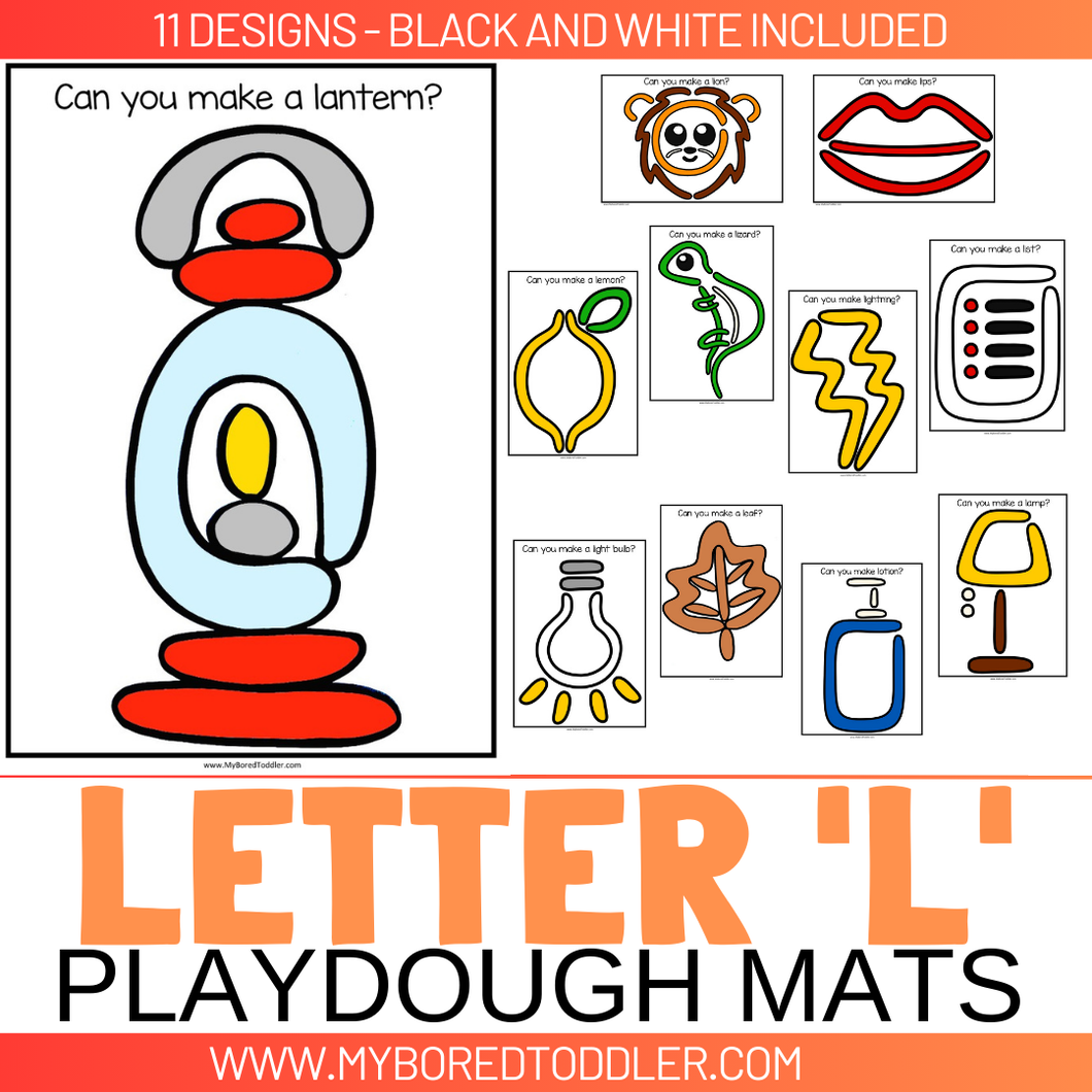 LETTER OF THE WEEK 'L' Playdough Mats / Playdoh Mats