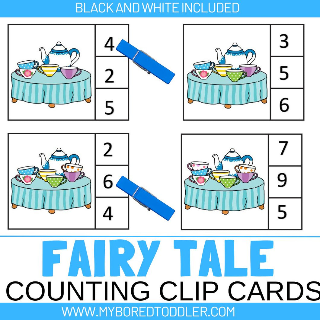 Fairy Tales - Alice In Wonderland - Counting Clip Cards 0-10