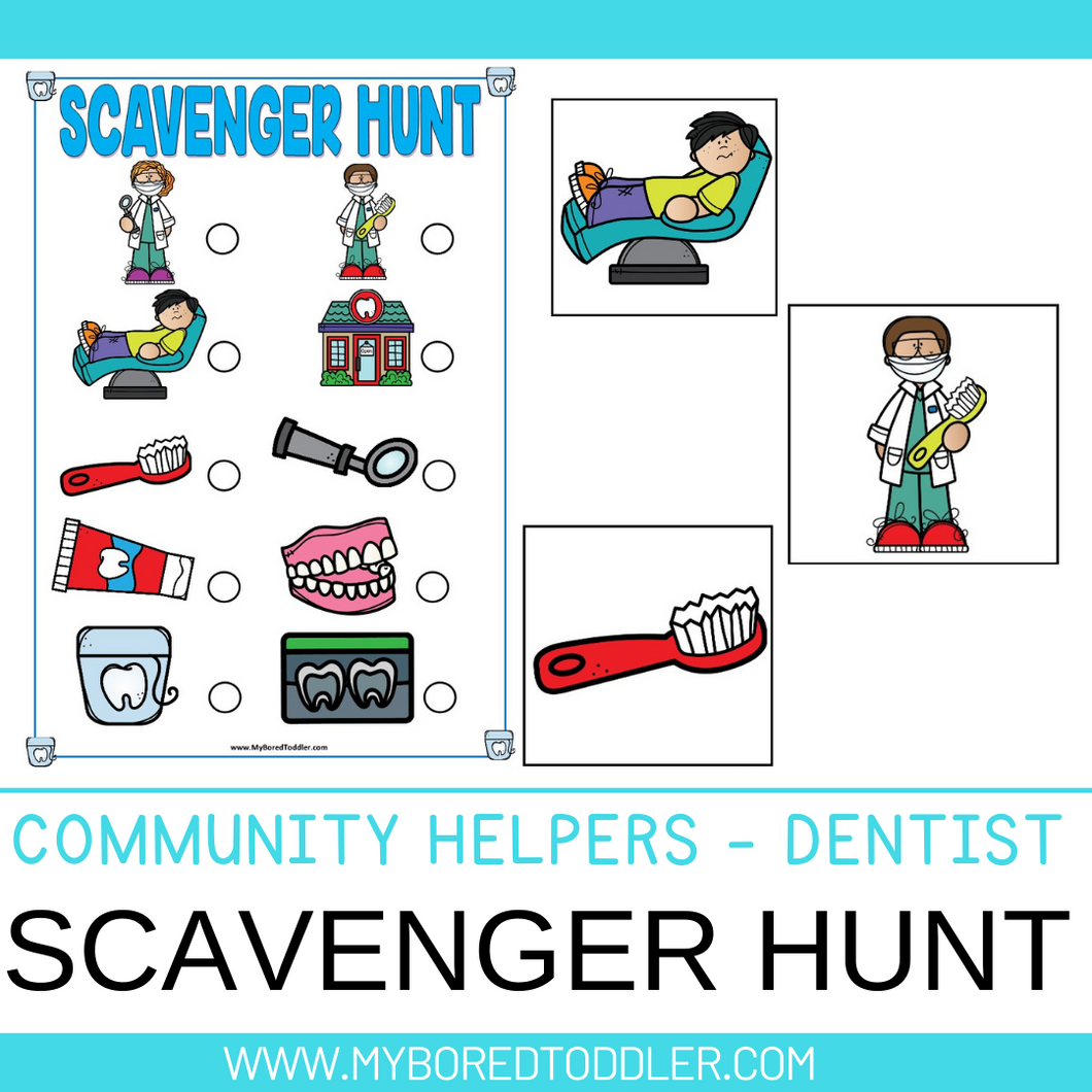 Dentist Scavenger Hunt - Community Helpers