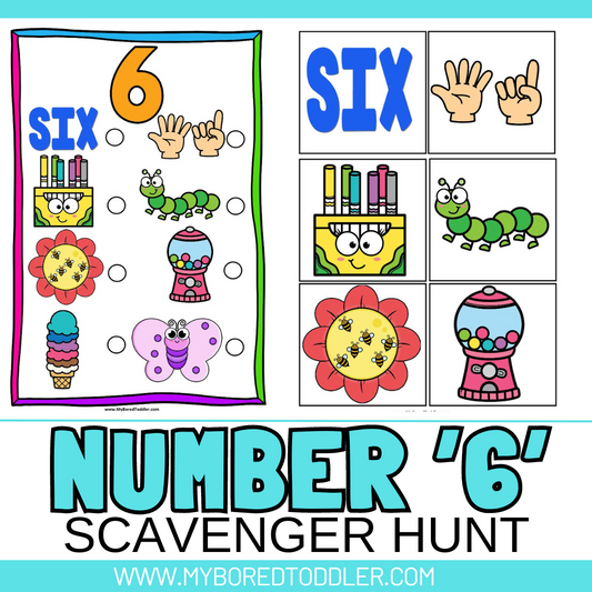 Number SIX 6 Scavenger Hunt / Treasure Hunt