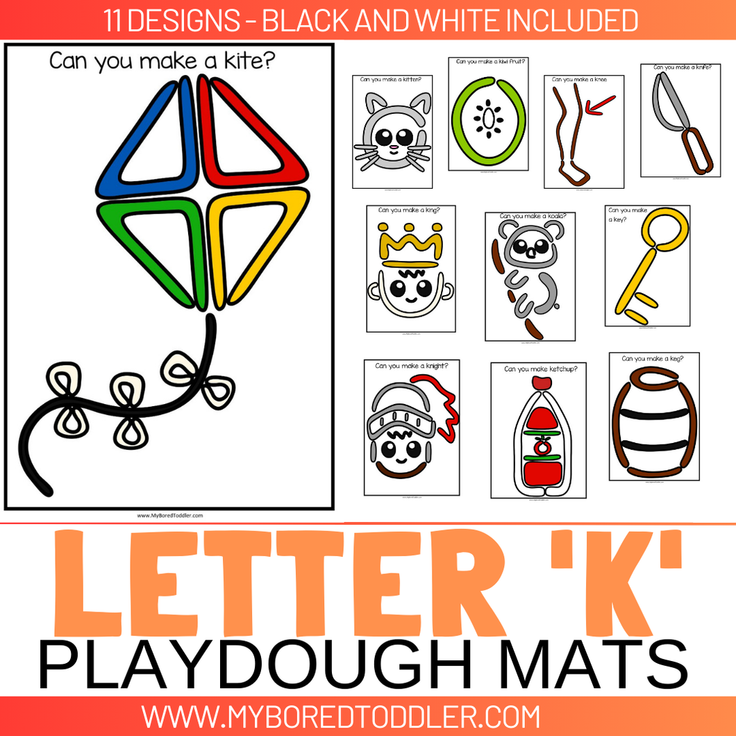 LETTER OF THE WEEK 'K' Playdough Mats / Playdoh Mats