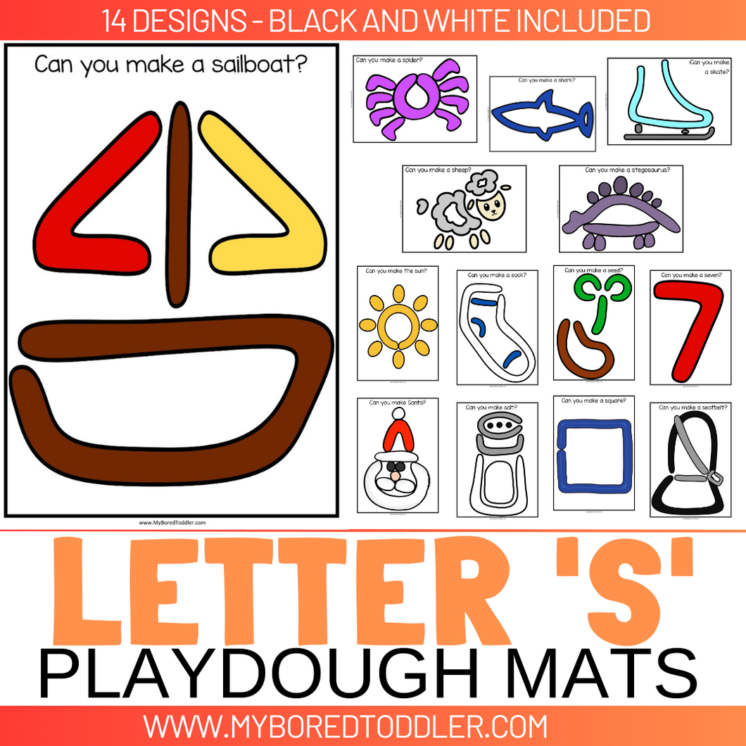 LETTER OF THE WEEK 'S' Playdough Mats / Playdoh Mats