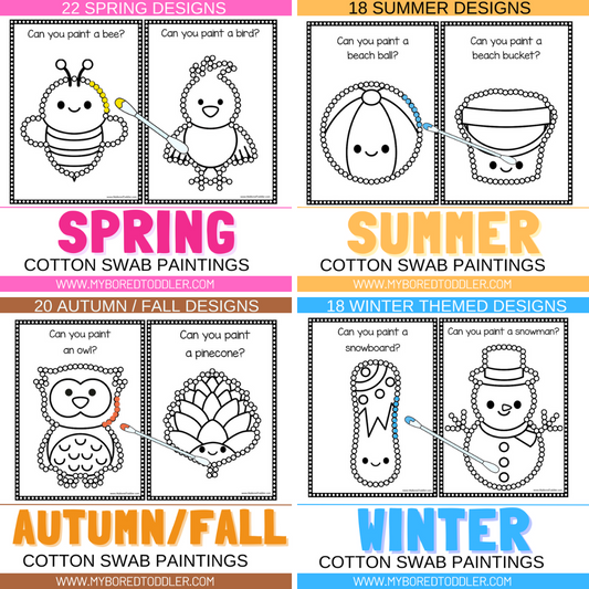 SEASONAL Cotton Swab Qtip painting bundle