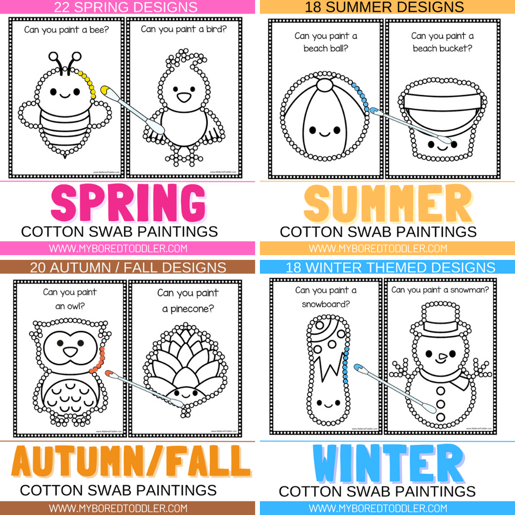 SEASONAL Cotton Swab Qtip painting bundle