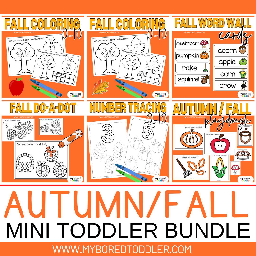 AUTUMN / FALL Mini Bundle for Toddlers, Preschool – My Bored Toddler