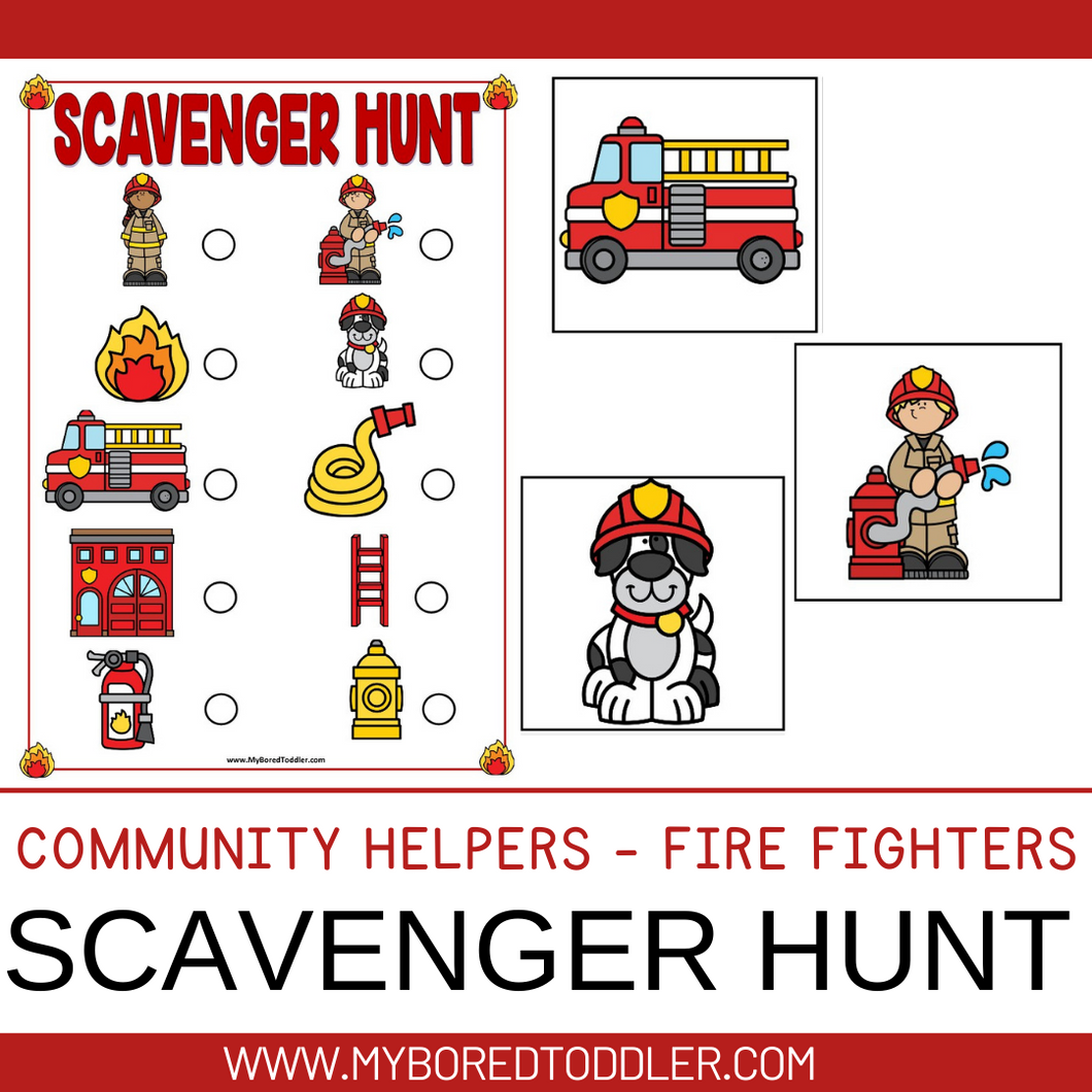 Fire Fighters Scavenger Hunt - Community Helpers