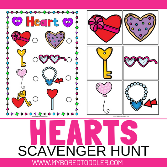 Shapes - Hearts Scavenger Hunt Game