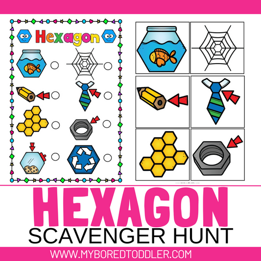 Shapes - Hexagon Scavenger Hunt Game