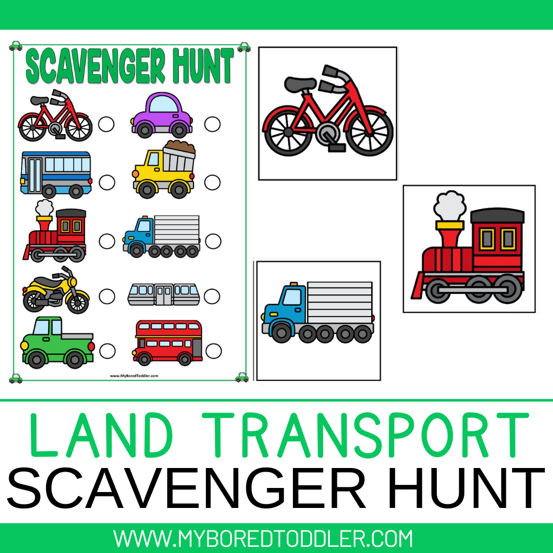 Land Transport Scavenger Hunt / Treasure Hunt