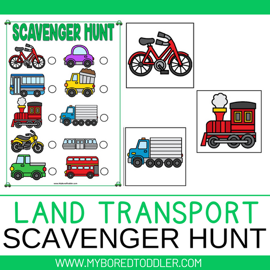 Land Transport Scavenger Hunt / Treasure Hunt