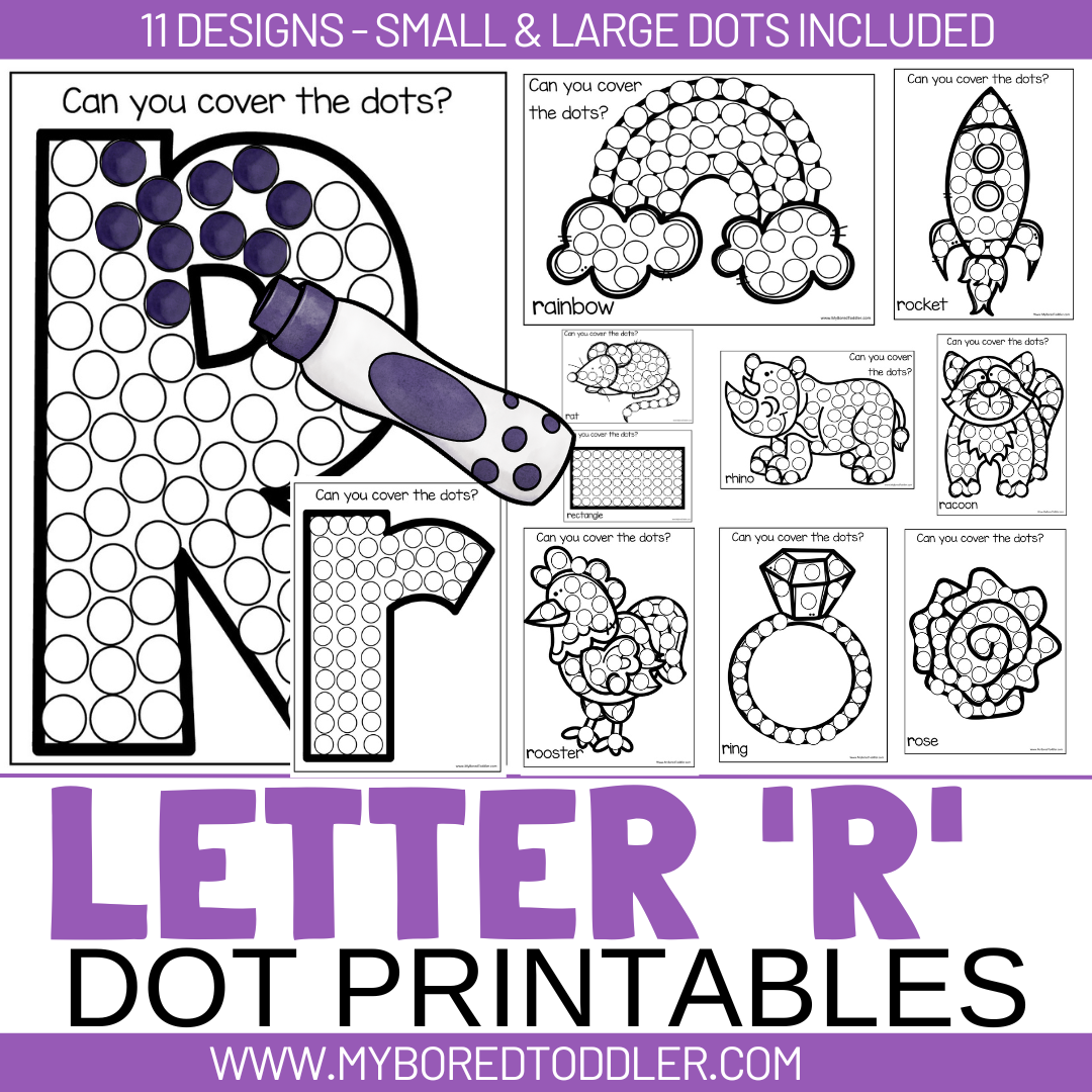 Box Letter R Printable Alphabet - Letter R Dot Printables – My Bored Toddler